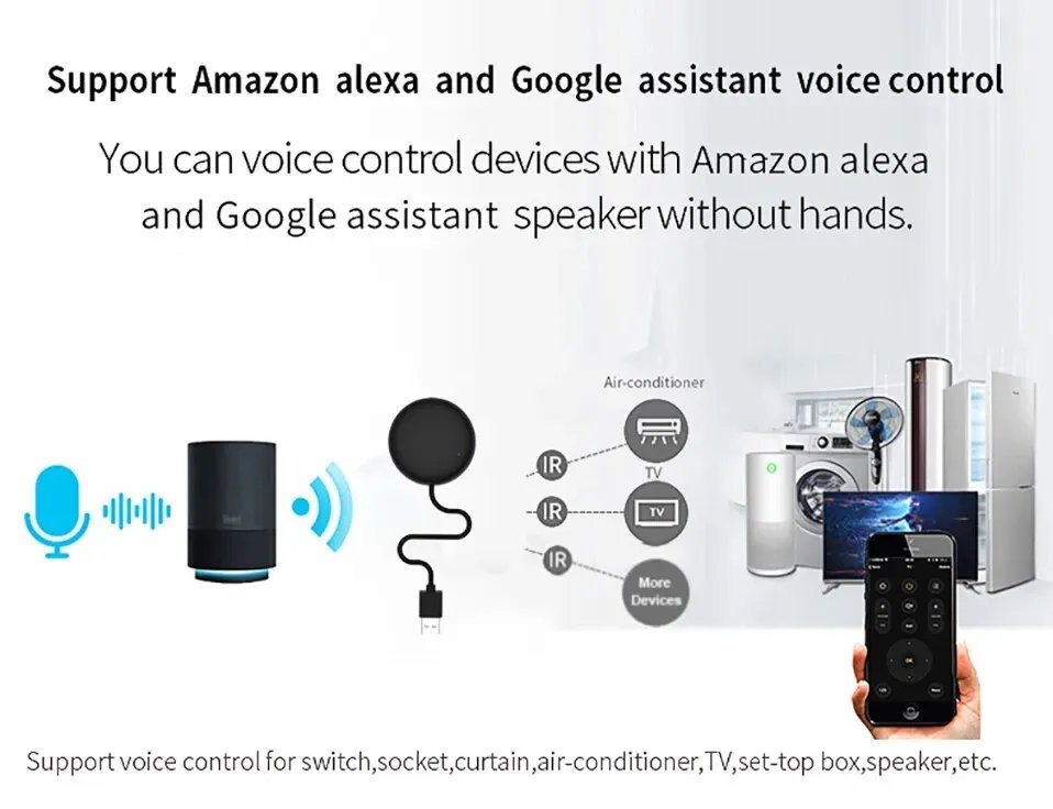 جهاز تحكم عن بعد WiFi IR لتطبيق المنزل الذكي جهاز تحكم عن بعد SmartLife للتلفزيون DVD AUD AC عن بعد يعمل مع Alexa Google Home Yandex Alice جهاز تحكم عن بعد WiFi IR لتطبيق المنزل الذكي جهاز تحكم عن بعد SmartLife للتلفزيون DVD AUD AC عن بعد يعمل مع Alexa Google Home Yandex Alice