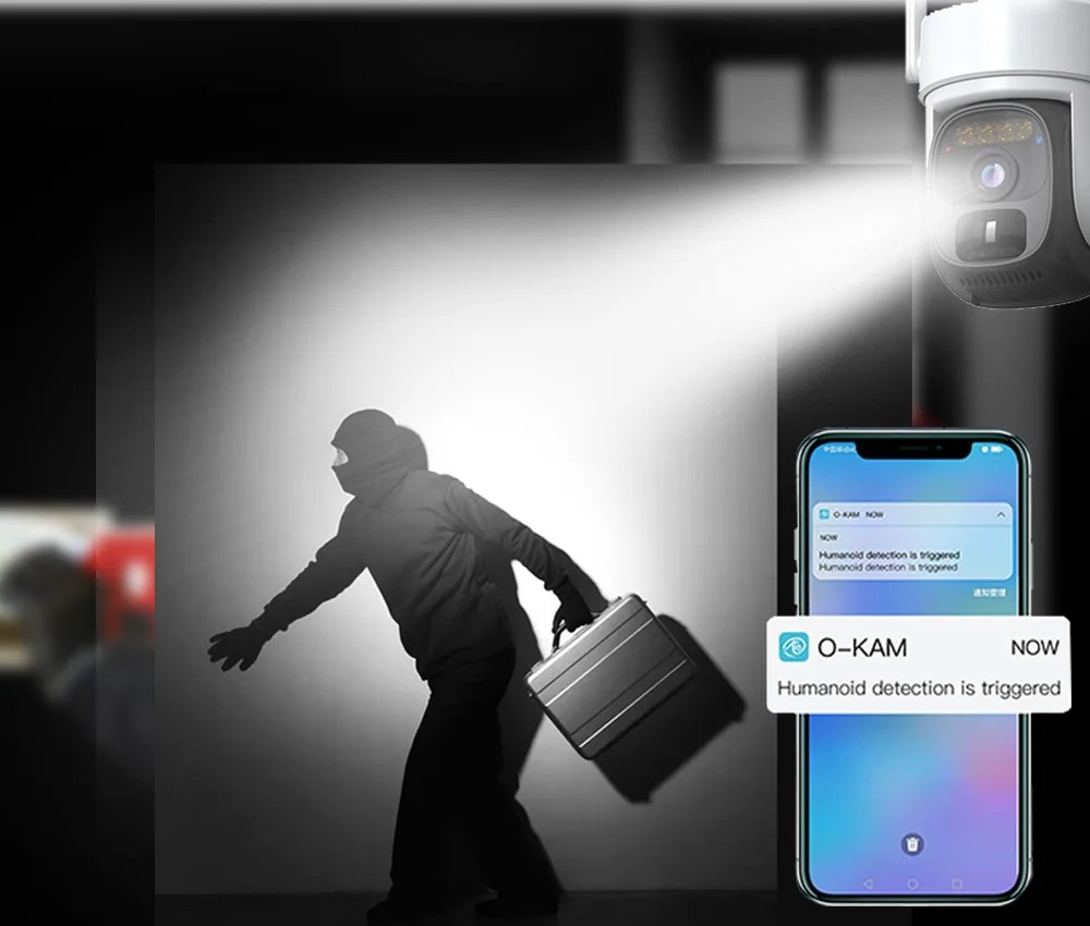 O-Kam App كاميرات أمنية ذكية تعمل بالطاقة الشمسية تعمل بالواي فاي مع ألواح شمسية 5 ميجابكسل HD ملونة للرؤية الليلية كشف الحركة كاميرا IP للمراقبة PTZ O-Kam App كاميرات أمنية ذكية تعمل بالطاقة الشمسية تعمل بالواي فاي مع ألواح شمسية 5 ميجابكسل HD ملونة للرؤية الليلية كشف الحركة كاميرا IP للمراقبة PTZ