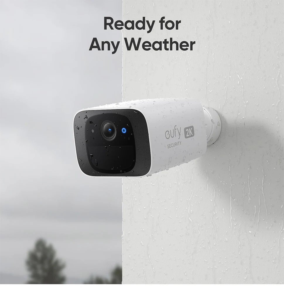 كاميرا eufy Security C210 SoloCam اللاسلكية الخارجية بدقة 2K بدون رسوم شهرية كاميرا واي فاي لاسلكية كاميرا مراقبة للشارع