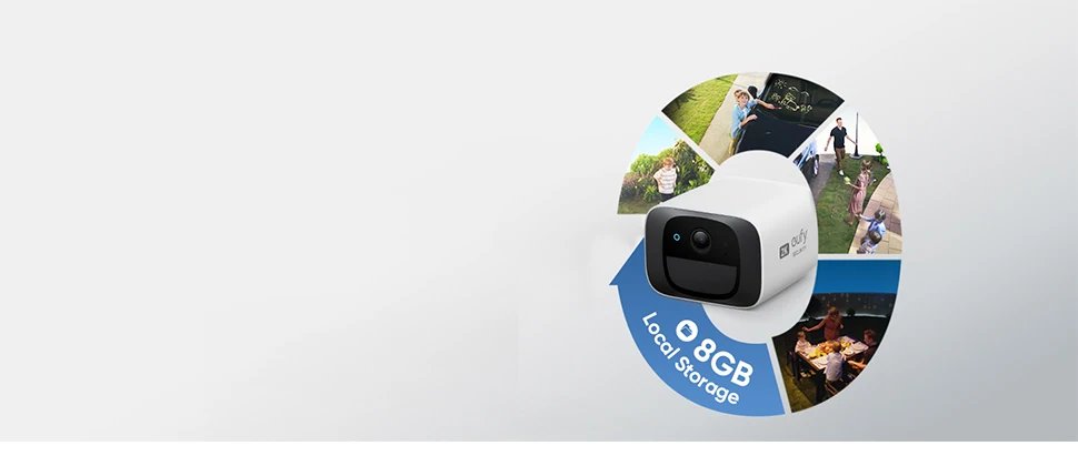 كاميرا eufy Security C210 SoloCam اللاسلكية الخارجية بدقة 2K بدون رسوم شهرية كاميرا واي فاي لاسلكية كاميرا مراقبة للشارع