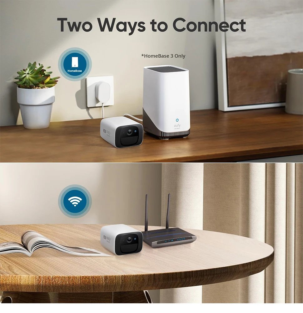 كاميرا eufy Security C210 SoloCam اللاسلكية الخارجية بدقة 2K بدون رسوم شهرية كاميرا واي فاي لاسلكية كاميرا مراقبة للشارع