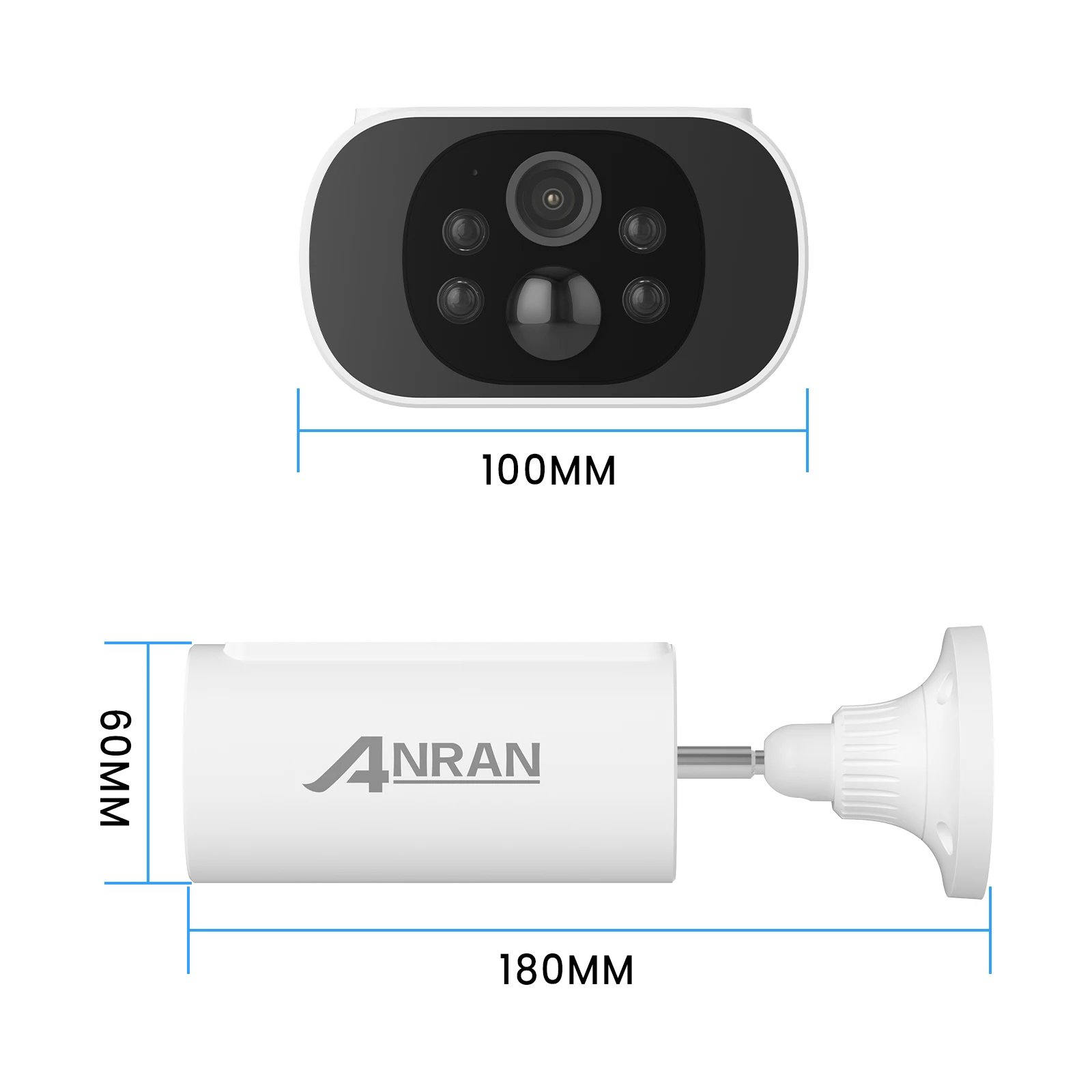 ANRAN 4MP واي فاي البطارية الشمسية مجموعة الكاميرا نظام المراقبة الأمنية كشف الإنسان صفارة الإنذار إنذار في الهواء الطلق مجموعة كاميرا لا سلكية