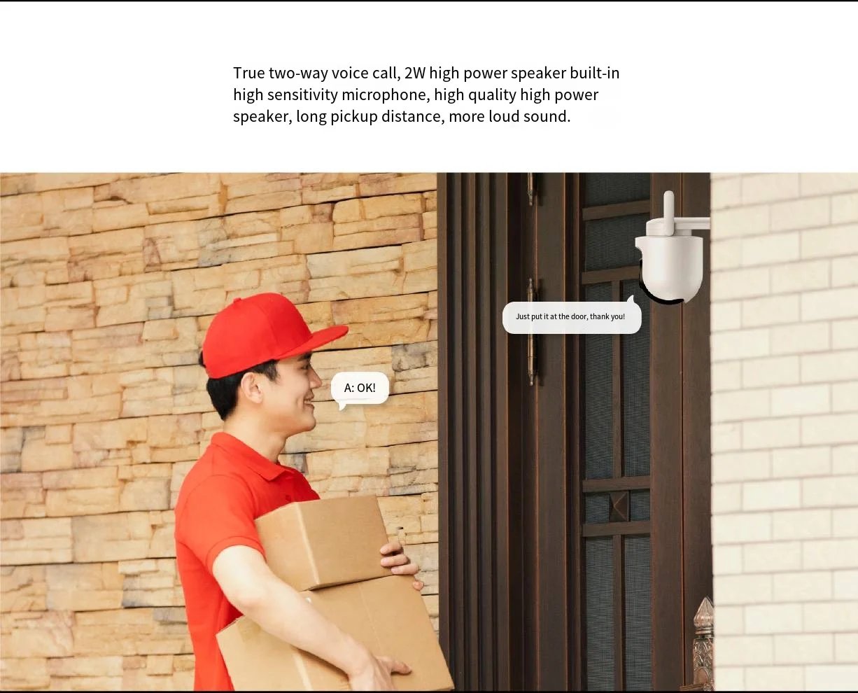 كاميرا Xiaomi Mijia APP الخارجية CW700S 2.5K 9x Zoom IP66 كاميرا أمان مقاومة للماء PTZ رؤية ليلية كاملة الألوان كشف الإنسان
