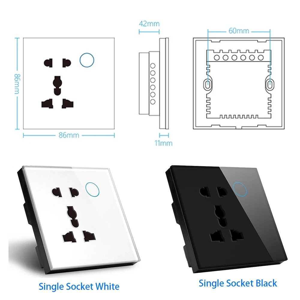 مقبس حائط ذكي USB من Tuya WiFi ، منفذ توصيل عالمي ، مفتاح تشغيل يعمل باللمس ، شحن لاسلكي ، يعمل مع اليكسّا ، جوجل المنزل ، 13A مقبس حائط ذكي USB من Tuya WiFi ، منفذ توصيل عالمي ، مفتاح تشغيل يعمل باللمس ، شحن لاسلكي ، يعمل مع اليكسّا ، جوجل المنزل ، 13A