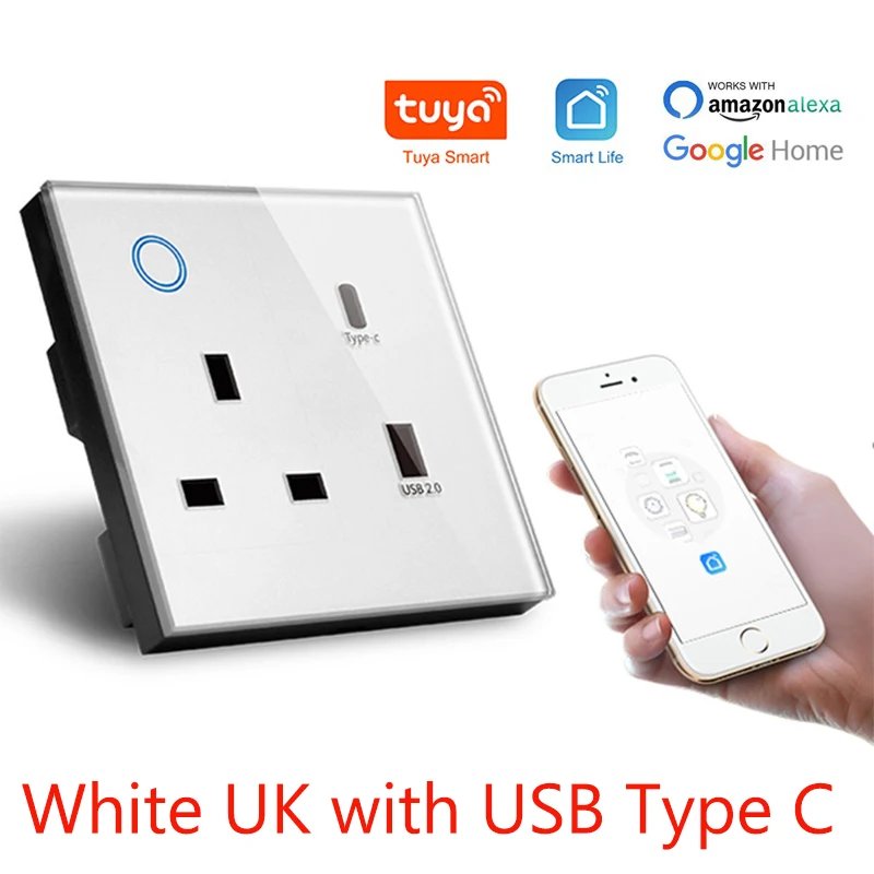 White UK USB Type C