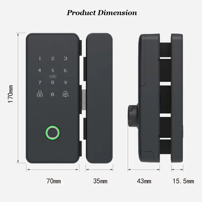 قفل ذكي للباب الزجاجي أو الخشبي أو TTLOCK أو Wifi Tuya قفل بصمة الإصبع البيومترية الذكي قفل الباب الإلكتروني قفل رقمي قفل ذكي للباب الزجاجي أو الخشبي أو TTLOCK أو Wifi Tuya قفل بصمة الإصبع البيومترية الذكي قفل الباب الإلكتروني قفل رقمي