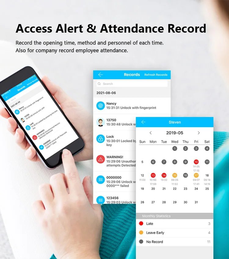 قفل بصمة الإصبع مقاوم للماء تويا واي فاي التحكم عن بعد بلوتوث TTLock بطاقة التطبيق رمز رقمي قفل الباب الذكي الإلكتروني بدون مفتاح