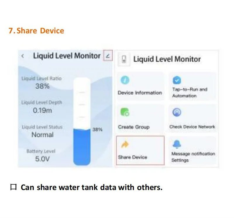 Tuya Smart WiFi بالموجات فوق الصوتية مستوى السائل المياه في الوقت الحقيقي خزان مراقب الاستشعار APP مراقبة لاسلكية إشعار إنذار مستوى المياه Tuya Smart WiFi بالموجات فوق الصوتية مستوى السائل المياه في الوقت الحقيقي خزان مراقب الاستشعار APP مراقبة لاسلكية إشعار إنذار مستوى المياه