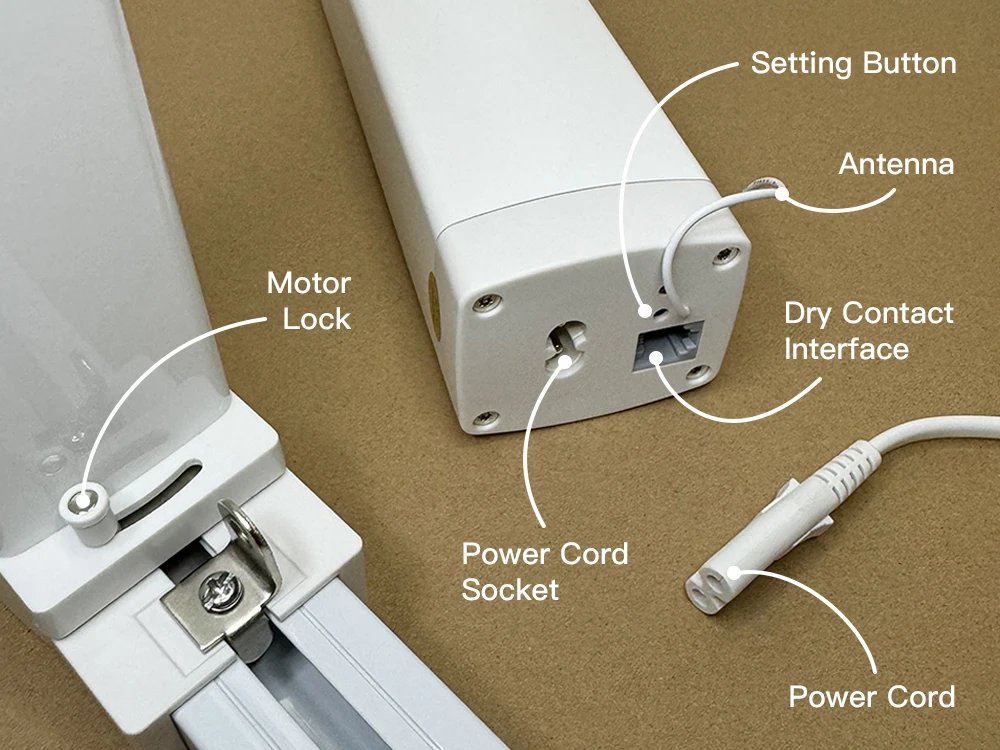 مجموعة مسار ستارة الموجة الكهربائية Tuya Wi-Fi Motor Smart Life قابلة للتخصيص S-Wave Ripple Fold Rail تعمل مع Google Home Alexa