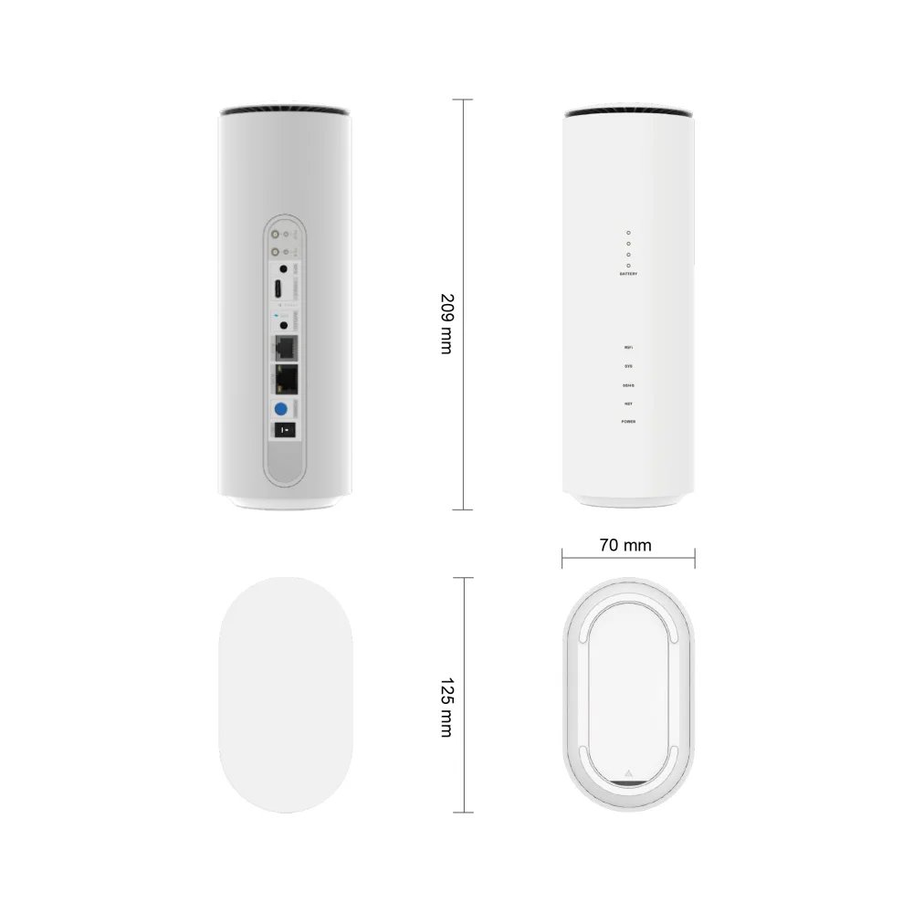 5G مودم WiFi-6 راوتر 5G CPE راوتر مع فتحة بطاقة sim متعددة 1 LAN /1 WAN 2.4G + 5.8G موزع إنترنت واي فاي للمنزل