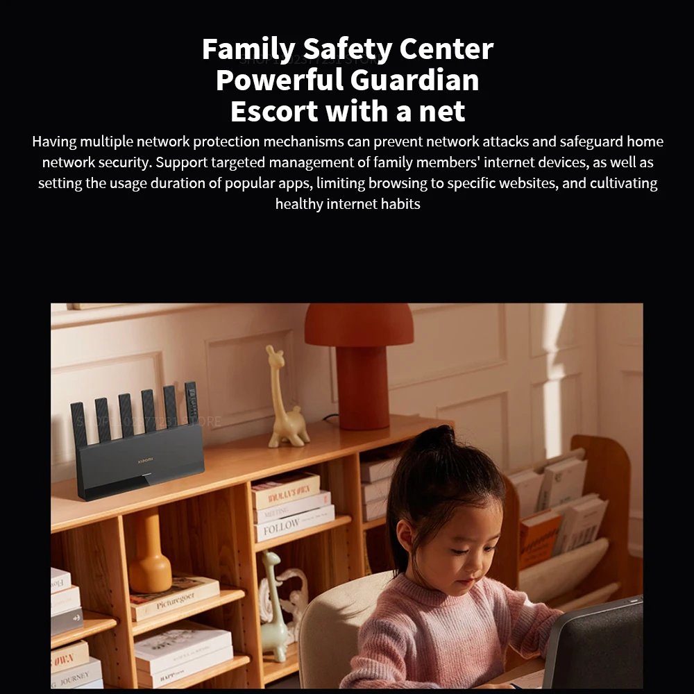 Xiaomi Router BE6500 Quad Nucleus Wifi7 6500Mbps 2.5G منفذ إيثرنت مزدوج التردد 2.4/5 جيجا هرتز 6 مكبرات صوت إشارة مستقلة شبكة