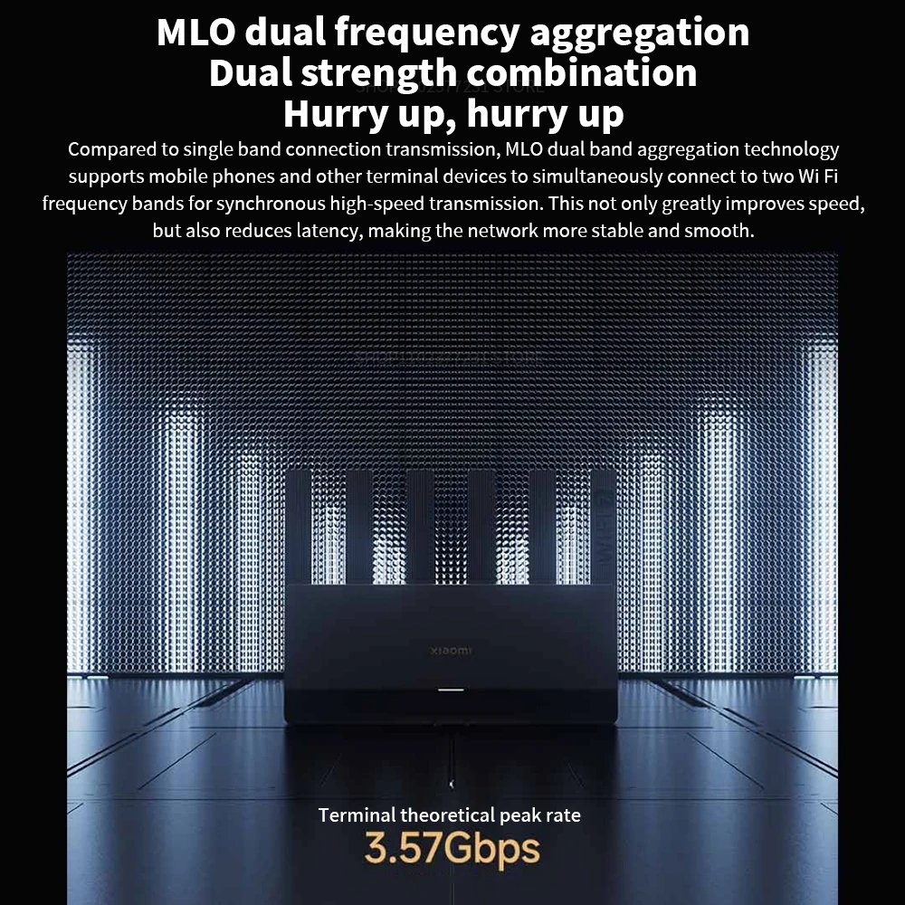 Xiaomi Router BE6500 Quad Nucleus Wifi7 6500Mbps 2.5G منفذ إيثرنت مزدوج التردد 2.4/5 جيجا هرتز 6 مكبرات صوت إشارة مستقلة شبكة