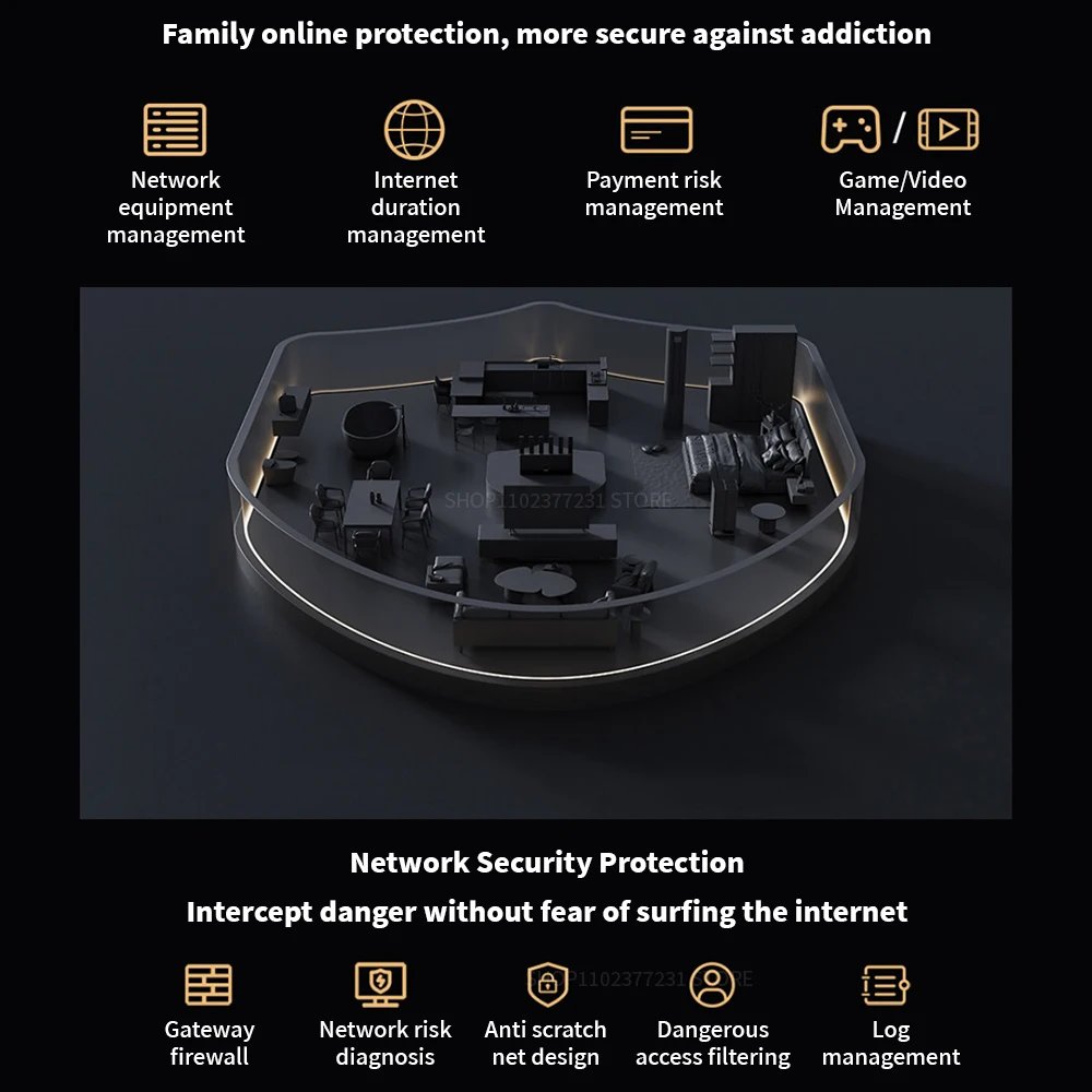 Xiaomi Router BE6500 Quad Nucleus Wifi7 6500Mbps 2.5G منفذ إيثرنت مزدوج التردد 2.4/5 جيجا هرتز 6 مكبرات صوت إشارة مستقلة شبكة