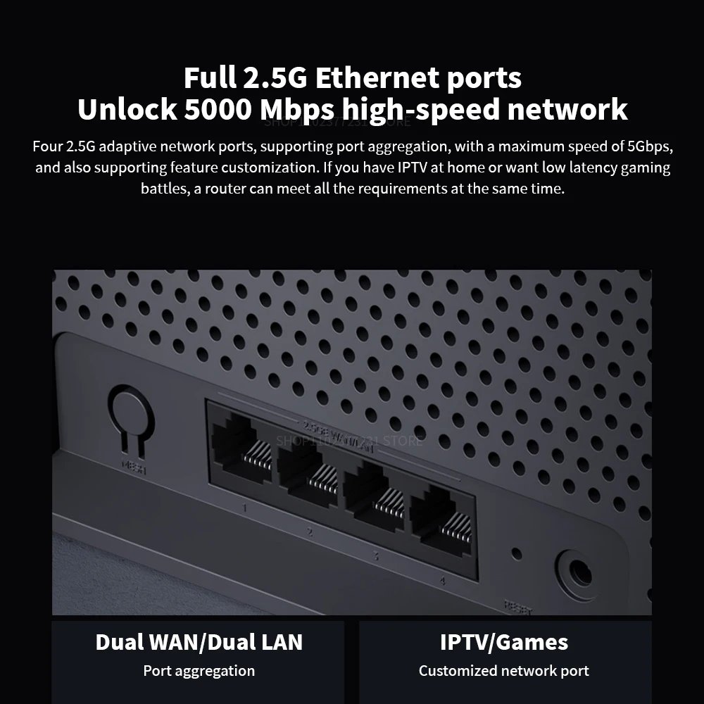 Xiaomi Router BE6500 Quad Nucleus Wifi7 6500Mbps 2.5G منفذ إيثرنت مزدوج التردد 2.4/5 جيجا هرتز 6 مكبرات صوت إشارة مستقلة شبكة