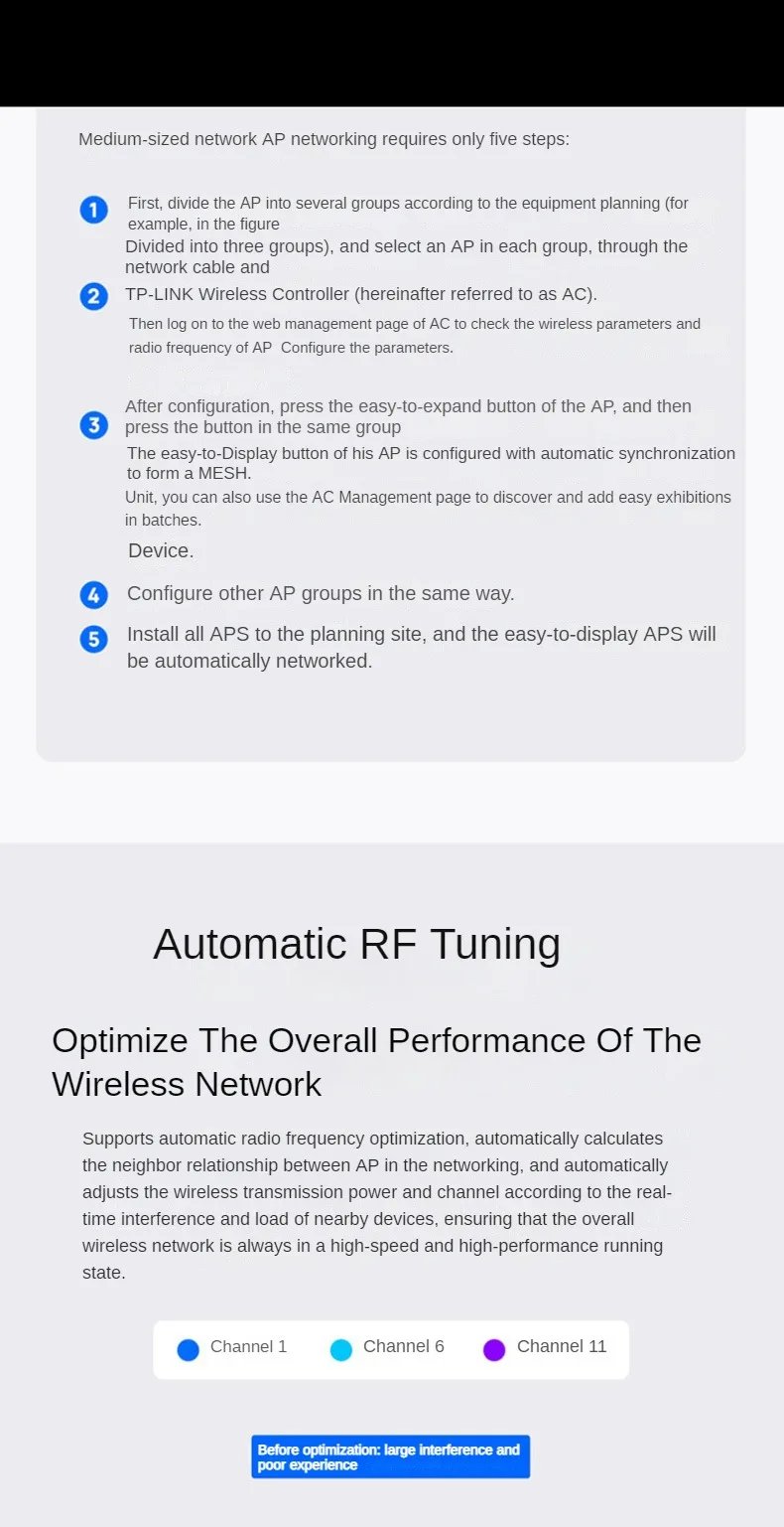 TP-Link AX3000 Wi-Fi6 MESH راوتر سيلينج AP نقطة وصول لاسلكية PoE AP ثنائي النطاق 5 جيجا هرتز عالية الطاقة واي فاي مكرر نقطة اتصال