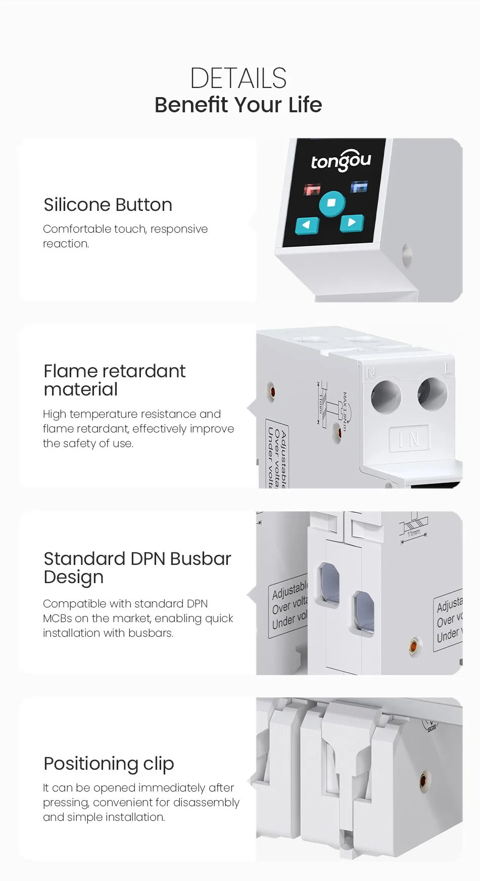 1P 50A Tuya WIFI مفتاح ذكي قطاع دارة LED مقياس الطاقة كيلوواط ساعة قياس الطاقة الموقت التتابع التحكم عن بعد الحياة الذكية APP