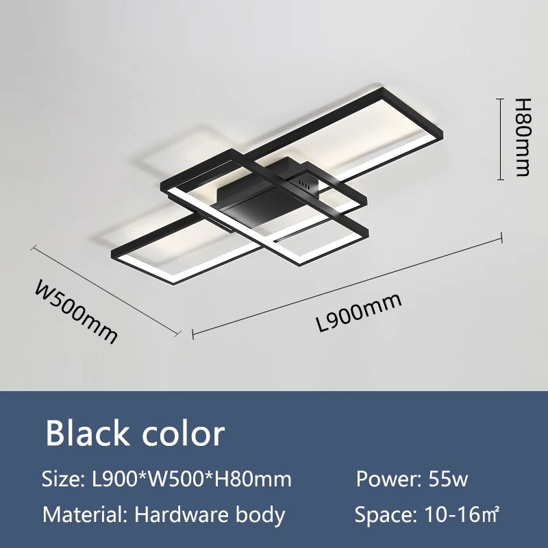 Black L90xW50cm