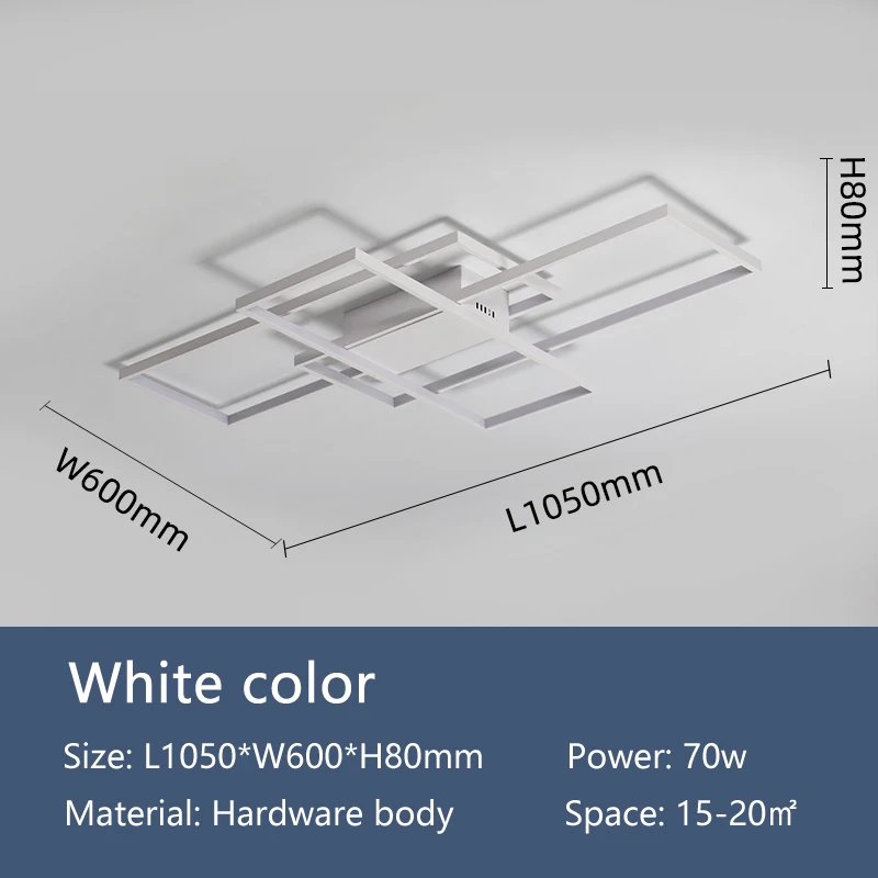 White L105xW60cm