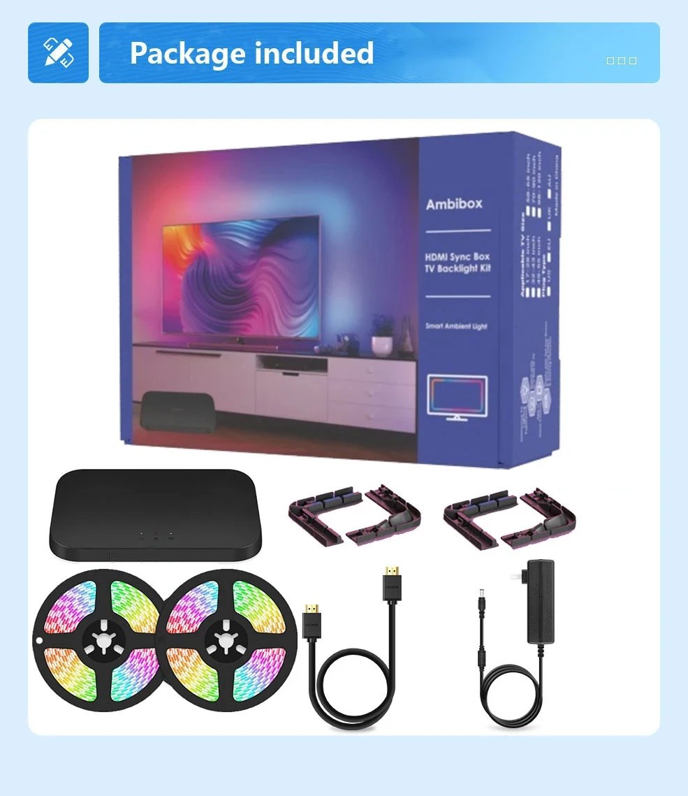 الذكية المحيطة التلفزيون Led الخلفية ل 4K HDMI 2.1 جهاز مزامنة صندوق Led قطاع أضواء عدة واي فاي اليكسا صوت جوجل مساعد التحكم