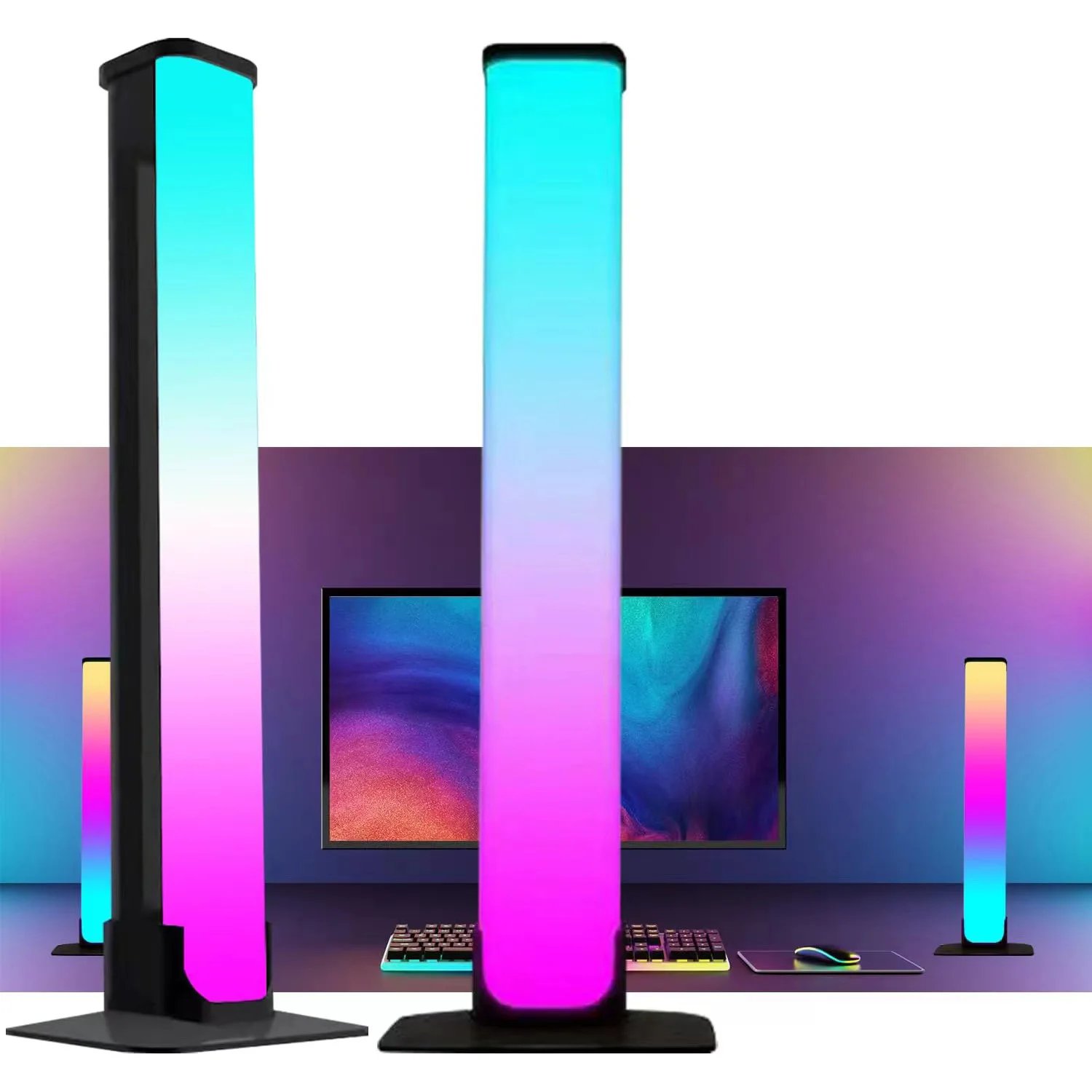 5 فولت USB تويا واي فاي RGBIC LED مصباح لتهيئة الجو الموسيقى مزامنة التلفزيون جدار الكمبيوتر الألعاب مصباح بار APP صوت/التحكم عن بعد ل أليكسا جوجل المنزل