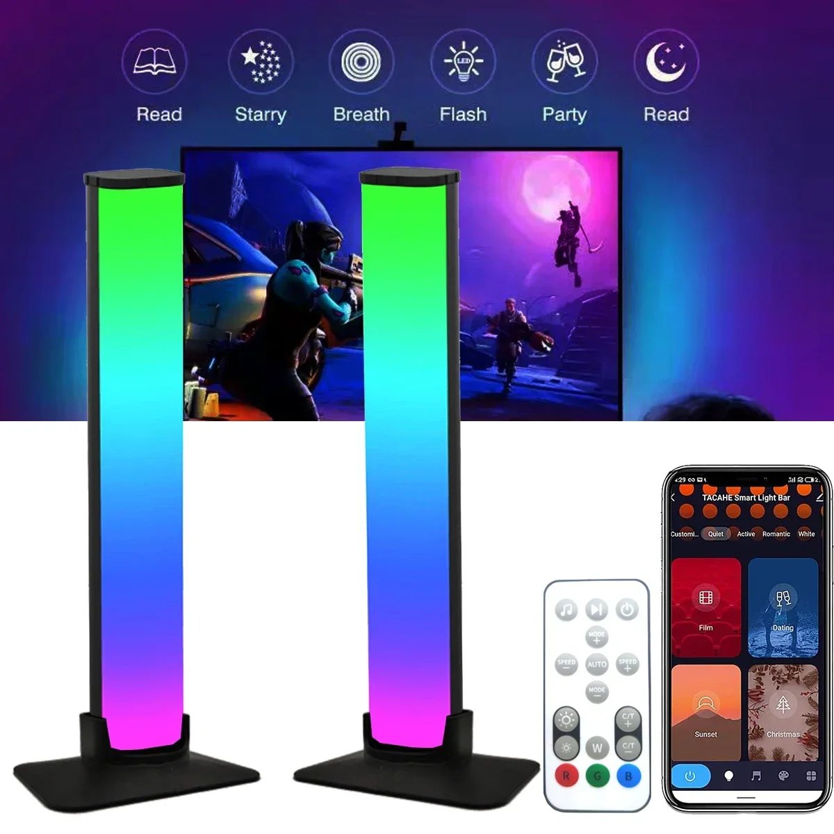 5 فولت USB تويا واي فاي RGBIC LED مصباح لتهيئة الجو الموسيقى مزامنة التلفزيون جدار الكمبيوتر الألعاب مصباح بار APP صوت/التحكم عن بعد ل أليكسا جوجل المنزل