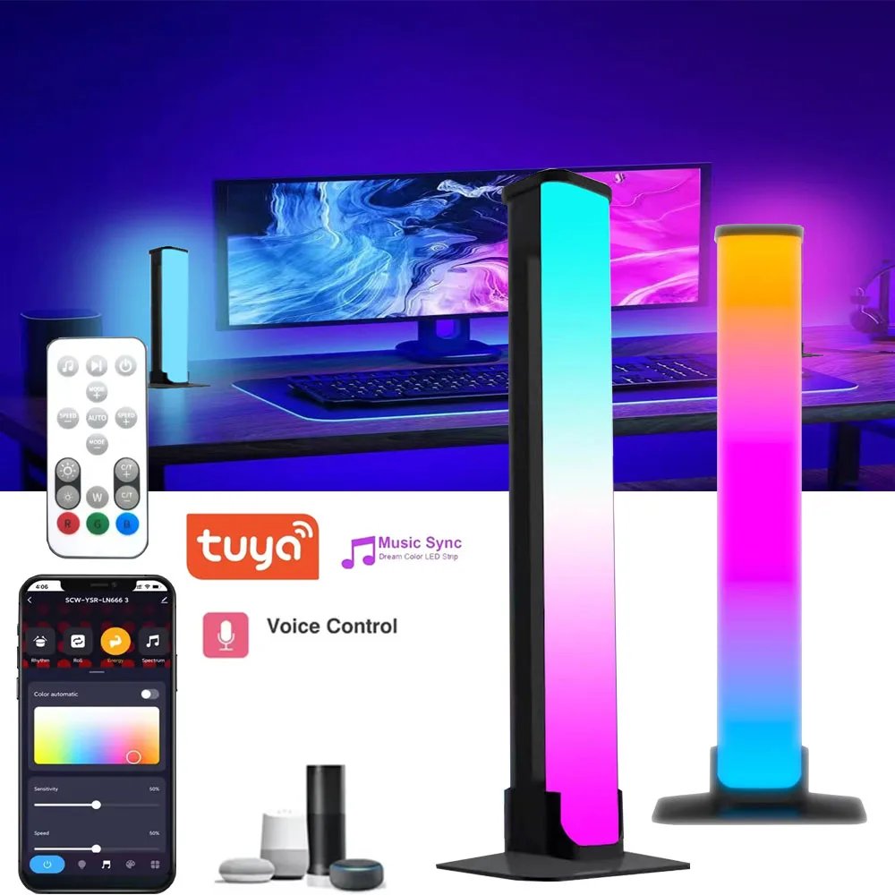 5 فولت USB تويا واي فاي RGBIC LED مصباح لتهيئة الجو الموسيقى مزامنة التلفزيون جدار الكمبيوتر الألعاب مصباح بار APP صوت/التحكم عن بعد ل أليكسا جوجل المنزل